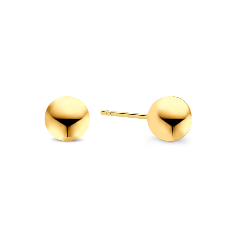 Stud earrings ball 4mm gold 585/000