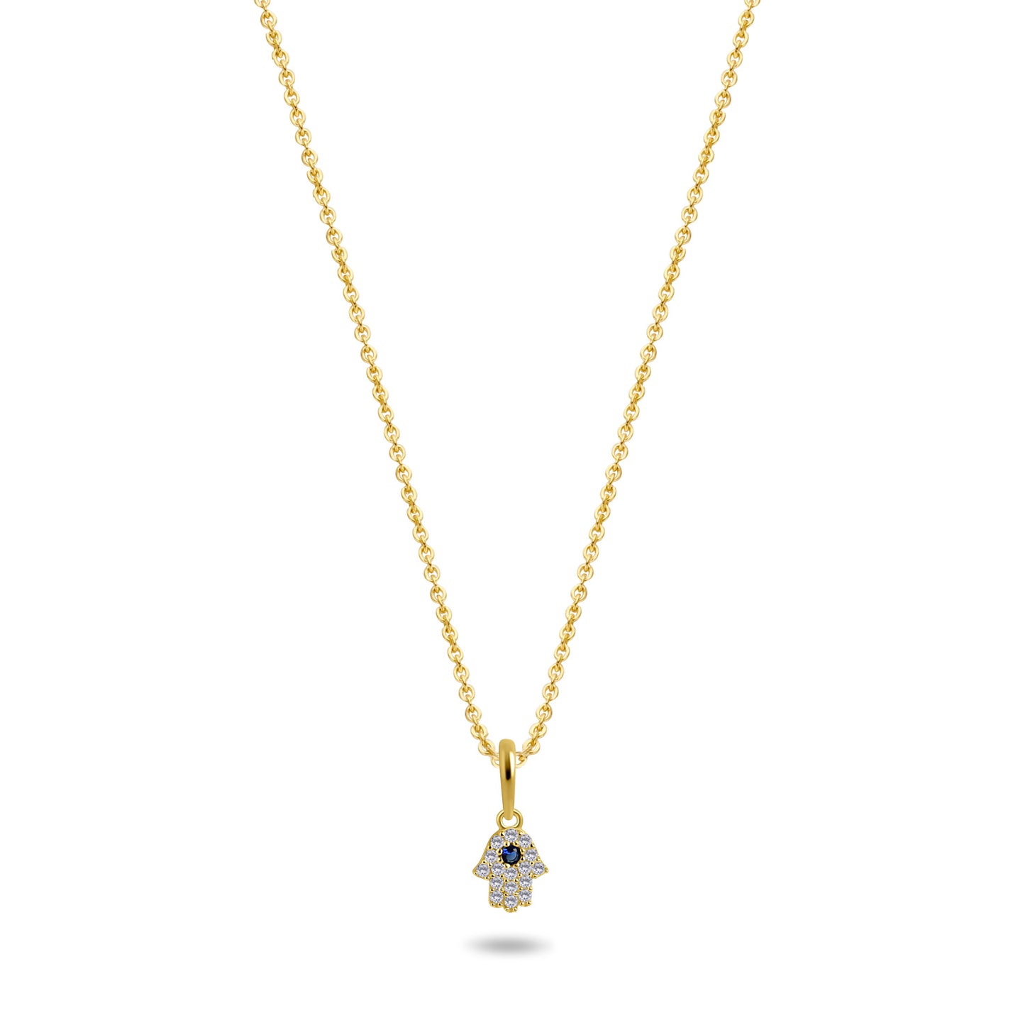 Necklace hand with 17 zirconia gold 585/000
