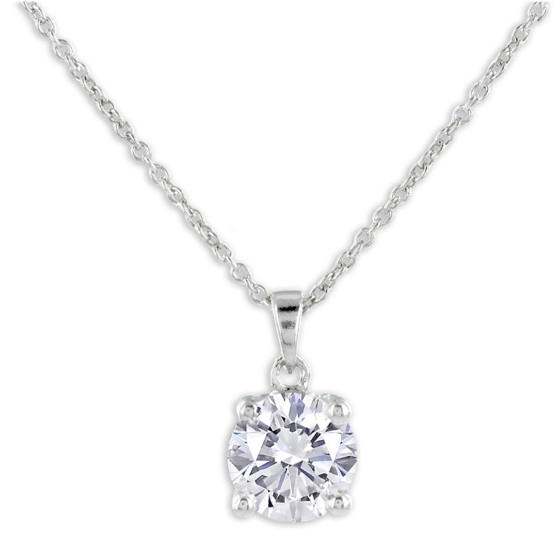 Lovebird Collier mit Zirkonia 101 Facetten 8mm Silber 925/000
