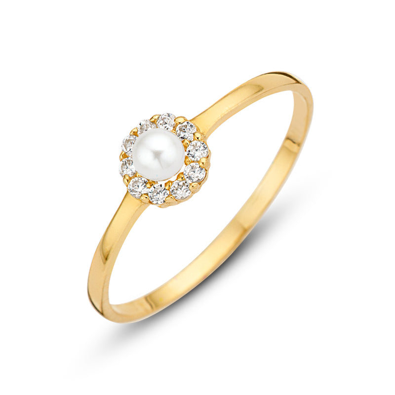 Women's ring SWZP with 10 zirconia gold 585/000