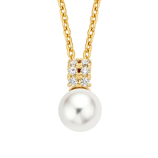 Necklace with SWZP/zirconia gold 585/000