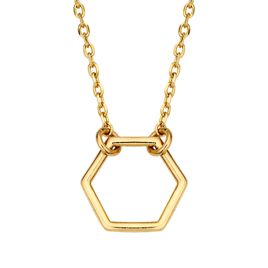 Necklace Hexagon Gold 585/000