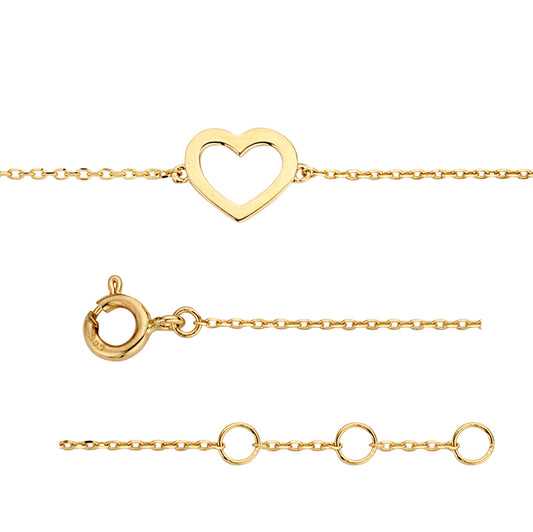 Bracelet heart gold 585/000