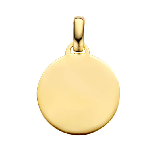 Anhänger Gravurplatte rund Ø 14mm Gold 585/000