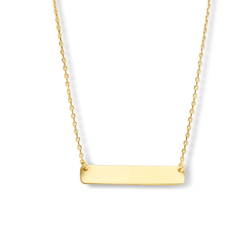 Necklace with engraving plate 17 x 3.7mm gold 585/000