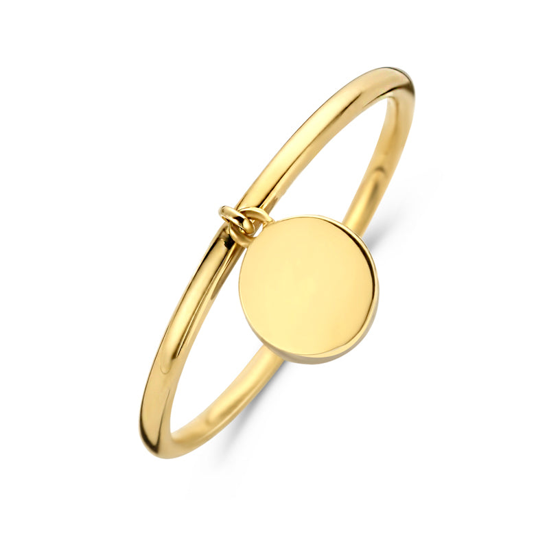 Women's ring with engraving plate gold 585/000