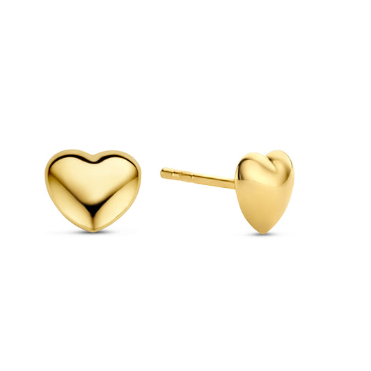 Stud earrings heart gold 585/000