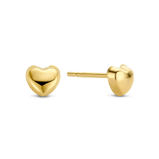 Stud earrings heart gold 585/000