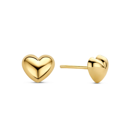 Stud earrings heart gold 585/000
