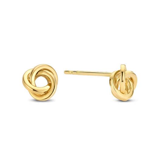 Stud earrings knot gold 585/000