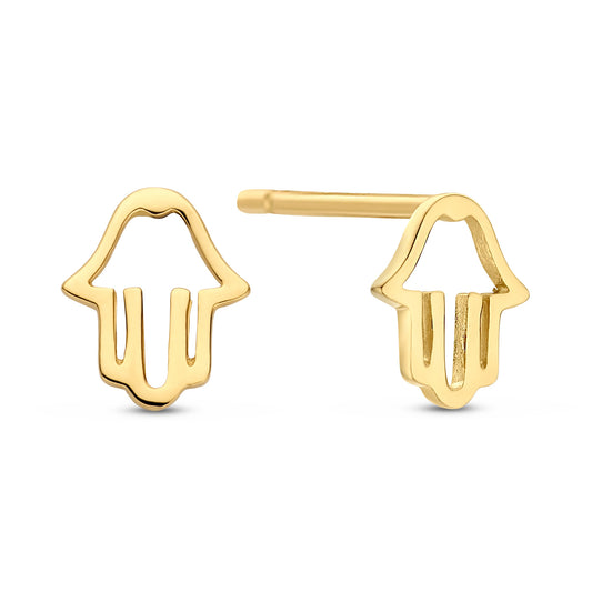 Stud earrings hand gold 585/000