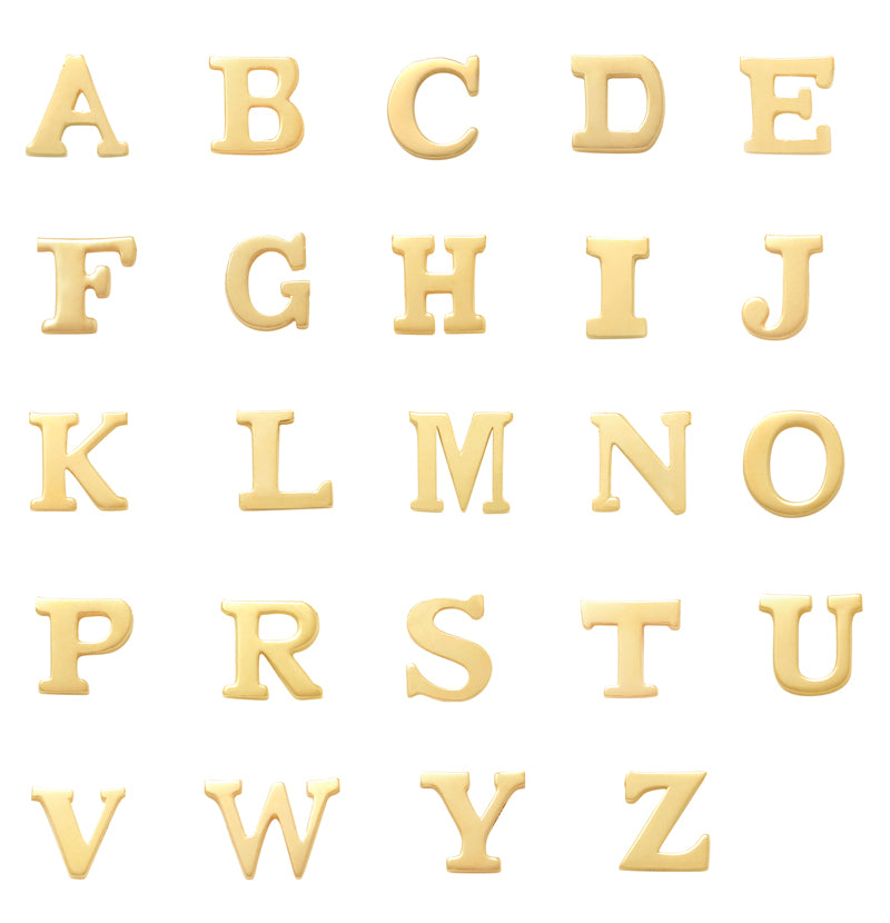 Stud earrings letter gold 585/000