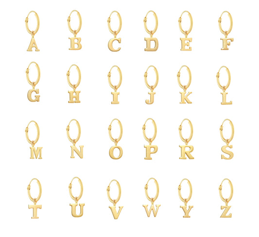 Creole mit Buchstabe Gold 585/000