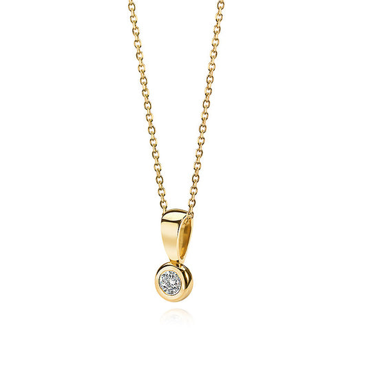Lovebird necklace with brilliant 0.05 ct. Gold 585/000