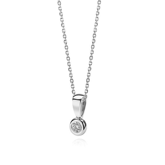 Lovebird necklace with brilliant 0.05 ct. White gold 585/000
