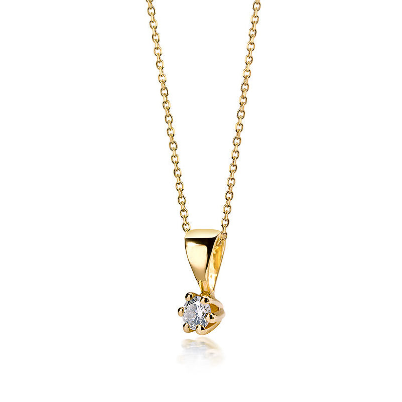Lovebird necklace with brilliant 0.05 ct. Gold 585/000