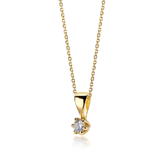 Lovebird necklace with brilliant 0.05 ct. Gold 585/000