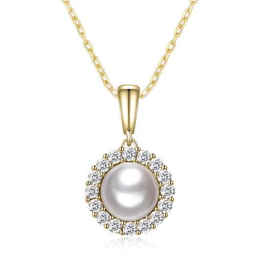Lovebird necklace with SWZP and 16 zirconia silver 925/000 gold plated